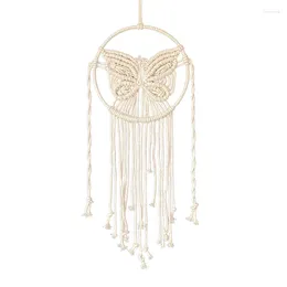 Decorative Figurines Butterfly Decor Dream Catcher - Hand Woven Macrame Wall Hanging Bohemian Rustic Art Decoration