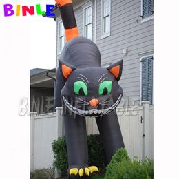 10mH (33ft) with blower Custom made outdoor large inflatable moggy halloween decoration inflatables black cat for sale