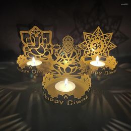 Candle Holders Diwali Holder Iron Craft Like God Decoration Festive Atmosphere Mystical Religious Candlestick