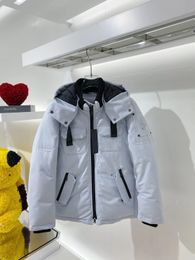 2024 Designer Mens Winter Down Jacket Parkas Salzman Luxury Man Hooded Puffer Cropped Puffer Jacket Arctic Silver Fox Fur Collar
