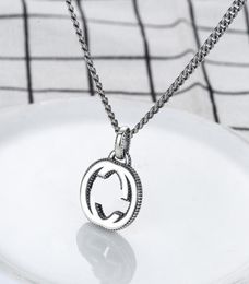 2020 top Quality Luxury Letter 925 Silver Chain Necklace Retro Couple Necklace Men and Women Pendant Designer jewelry Gift2518962