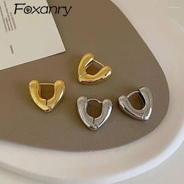 Hoop Earrings Hollow Love Heart Geometric For Women Girls Minimalist Elegant Classic Ear Buckle Wedding Bride Jewellery Gifts