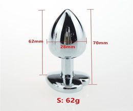 SML 3 Size heart shape metal anal plug butt plug anal dilator insert stopper anal sex toys for couple adult games7317787