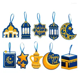 Party Decoration 10Pcs/Lot EID Mubarak Hanging Gift Tag 2024 Ramadan Islamic Muslim Festival Supplies Al-fitr Pendant