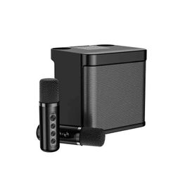 Portable Speakers High Power Portable Karaoke Bluetooth Speaker with Wireless Microphone for Singing Music Rhythm Outdoor Party Box Support AUX/TF J240505