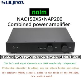 Amplifier SUQIYANew Based on NAIM NAC152 Preamp NAP200 Combined Amplifier 75W+75W 8 Ohm 4 Way RCA Input With Remote Control Version