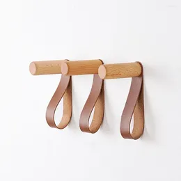 Hooks 3Pcs Beech Coat Single Hangers Wall Straps Mounted Coats|Hats|Bags|Towels.