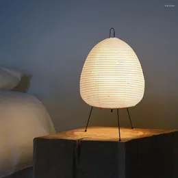 Table Lamps Modern Round Paper Lamp Shade Night LED Indoor Lighting Lights Bedside Nightstand For Home Decor