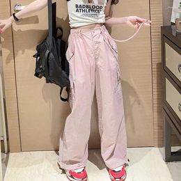 Trousers Girls Pants Pink Spring And Summer 2024 Children Korean Style Big Thin Wide-leg