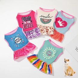 Dog Apparel Christmas Puppy Skirt Lace Design Clothing Pet Cat Dress Fashion Mesh Printing Spring And Summer Supplies