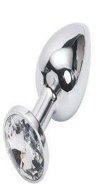 Large Size Metal Anal Plug Booty Beads Stainless SteelCrystal Jewelry Sex Toys Adult Products Butt Plug For Women Man2689453