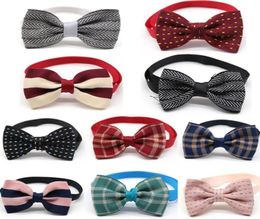 Dog Apparel Whole 100pcs Pet Cat Bowties Collar Bows Puppy Ties Bow Tie Neckties Samll dog Grooming Supplies8216298