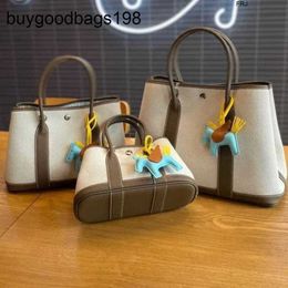 Designer Garden Bags Tote Yijinyuan New Top Cowhide Togo with Canvas 30 Premium Shopping Womens Handbag Have Logo