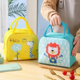 Storage Bags 1pc Cartoon Insulated Lunch Box Tote Bag Hand-held Bento Insulation Aluminium Foil Thickened
