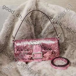 Designer Shoulder Baguette Bag For Women High Quality Luxury Fashion Crossbody Bags Sequin New Ladies Totes Bling Handbags Purses 696