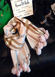 2022 Autumn and Winter New Scarf Female British Bagh Bristled Cashmere Scarf Shawl Dualuse Thick Couple Scarfs7523863