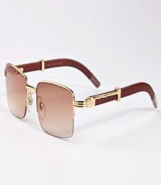 wood sunglasses for men vintage retro driving sun glasses handmade wooden frame half semirimless eyewear sunglasses9690467