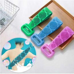 Bath Tools Accessories Silicone body scrubber back massage exfoliation sponge bathroom brush shower removing from bathtub Q2404302