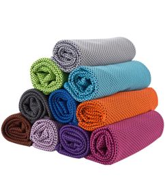 Ice Cold Towel Cooling Summer Sunstroke Sports Exercise Cool Quick Dry Soft Breathable Cooling Towel 10colors RRA14512505607