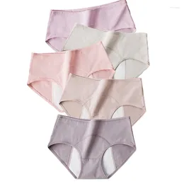 Women's Panties 5Pcs Leak Proof Menstrual Widen Physiological Pants Women Underwear Breathable Cotton Female Period Waterproof Briefs