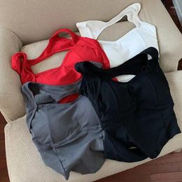 Camisoles & Tanks Chic Tank Tops Women With Built In Bra Backless Womens Solid Color Summer Camis Female Almighty Korean Fashion Dropship