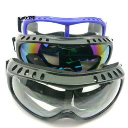 Men Black Frame Snow Googles Dust-proof Windproof Snowmobile Skate Ski Goggles Skiing Outdoor Sports Protective Safety Glasses 12Pcs Lot 299z