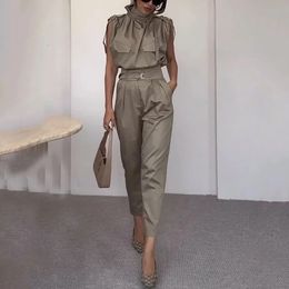 Fashion Summer Two Piece Set Women Sexy Club Sleeveless Off-the-shoulder Chic Tops and Long Pants Spring Female Streetwear 240429