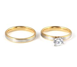 Classic Lover039s Wedding Rings Set High Polished Solid Rings For Engagement Jewelry4897438