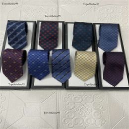 2023 designer Men's silk letter jacquard woven tie, hand-made, a variety of styles men's wedding casual and business tie original box Original edition