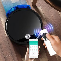 APPremote control vacuum cleaner with antifall and water tank mop threeinone dry wet sweeping mopping smart robot 240419