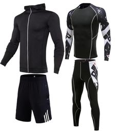 Mens Sport Clothing Suit Men Running Set Jacket Basketball Football Tennis Fitness Tights Shorts Shirts Leggings Sportswear 2011194193301