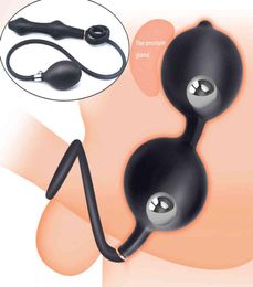 Anus Expander Inflatable Anal Beads Male Deep Expandable Plug Prostate Massager With Rings Huge Butt Plug Sextoy gay adultos 211126270346