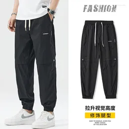 Men's Pants Trendy Casual With Loose Fitting Work Summer Ice Silk Cool