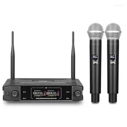 Microphones Live Small Performance Family KTV Special Wireless Microphone One Tow Two Adjustable Frequency Handheld C
