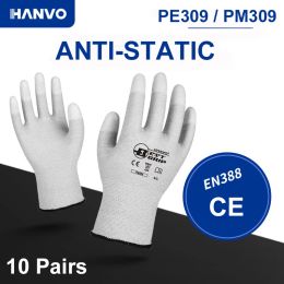 Gloves 10 Pairs Anti static Glove PC computer ESD Safe universal work Gloves Electronic Anti skid for Finger protection