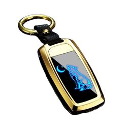 Db-2271A Multi-Function Metal Key Ring Lighter LED With Induction Screen Windproof Usb Rechargeable Lighter