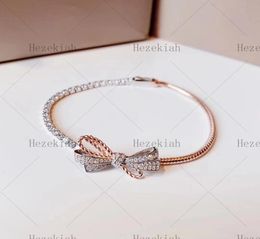 Hezekiah Plating 18k rose gold Colour separationr bow bracelet Temperament luxury fashion Dance party Ladies and ladies bracelet hi2525494