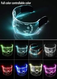 Glowing Christmas LED Luminous Glasses Neon Halloween Party For Woman Man Flashing Light Glow Sunglasses Glass Festival Supplies C5544274