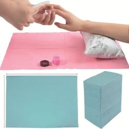 125pcs Nail Art Table Mat Disposable Clean Pads for Nails Care Gel Polish Waterproof Tablecloths Manicure Tool Accessories