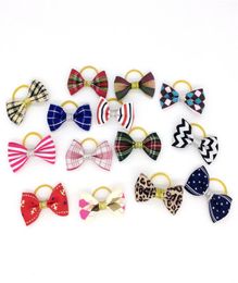 Mixed Hair Bows Rubber Bands Candy Colours Fashion Cute Dog Puppy Cat Kitten Pet Toy Kid Bow Tie Necktie Clothes decoration3005623