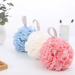 Bath Tools Accessories Soft bath scrub ball body cleaning puff bathroom supplies foam shower net sponge back brush Q240430