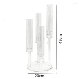 Candle Holders 10 Pcs Acrylic Multi-head Candlestick Wedding Flower Stand Stage Road Lead Decoration Crystal Light Props Holder