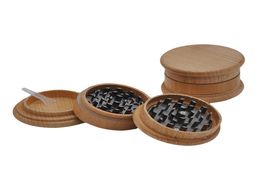 TOPPUFF CNC Teeth Wood Herb Grinder Tobacco Spice Hand Muller 3 Layer Diameter 65mm Whole8054238