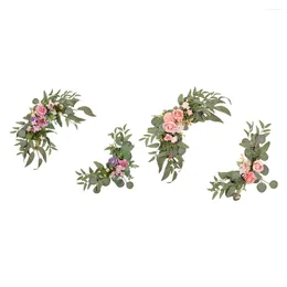 Decorative Flowers Realistic Appearance Wedding Welcome Board For Beautiful Entrance Wide Application Arch