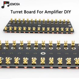 Amplifier 1PC Audio Turret Board Strip Tag Board Terminal Lug Board Solder Gold Plated Copper Screw Type Audio Vintage Tube Amplifier
