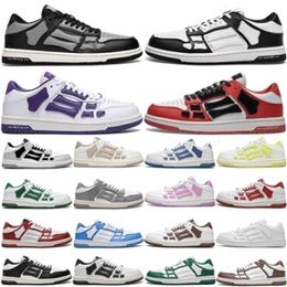 Skel Skel-top Top Low Black White Purple Red Grey Green Blue Brown Yellow Navy Designer Mens Womens Skeleton Casual Shoes W4gl#