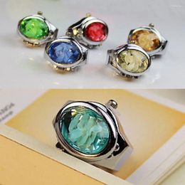 Cluster Rings Alloy Digital Couple Watch Ring Creative Retro Quartz Jewelry Gift Elastic Women