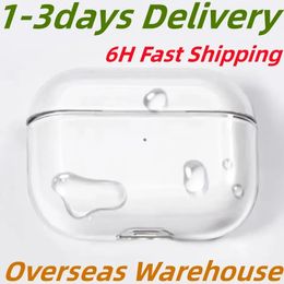 For Airpods pro 2 Earphones Accessories 2 3 Gen Protective Flip 6 Cover Wireless Bluetooth Earphones White PC Hard Shell Headphone Protecter