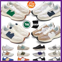 Designer new 327 Running shoes for mens womens Sea Salt vintage beige brown suede leopard print black white orange mens trainers sneakers size 36-45