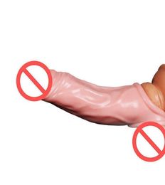 sscc Sex toy toys Massagers Adult Penis Extender Enlargement Reusable Sleeve For Men Extension Cock Ring Delay Couples Product2080401